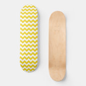 Skateboard Jaune Zigzag, Jaune Chevron, Motif géométrique (Recto)