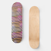 Skateboard Jazzy Black & White Trippy Op Art Stripey Motif (Recto)