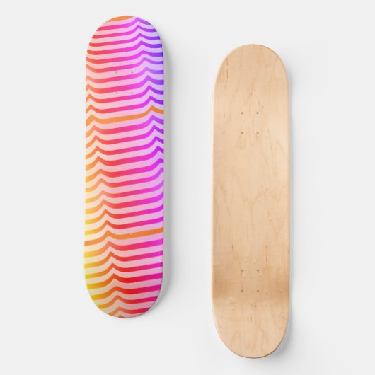 Skateboard Jazzy Trippy Psychedelic Tropical Stripey Motif (Recto)