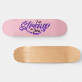 Skateboard Je suis fort en Jésus Noir et pourpre (Horz)