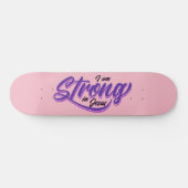 Skateboard Je suis fort en Jésus Noir et pourpre (Horz)