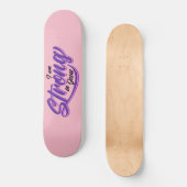 Skateboard Je suis fort en Jésus Noir et pourpre (Recto)