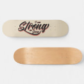Skateboard Je suis fort en Jésus Noir et Rouge (Horz)
