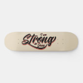 Skateboard Je suis fort en Jésus Noir et Rouge (Horz)