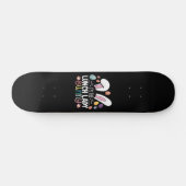 Skateboard Je suis la dame du déjeuner Bunny Pâques Matching (Horz)