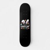 Skateboard Je suis la dame du déjeuner Bunny Pâques Matching (Devant)