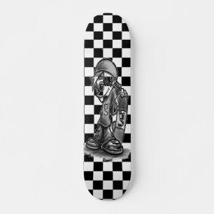 Skateboard Je suis planche à roulettes Checkered de garçon 