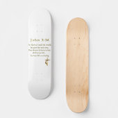 Skateboard Jean 3:16 cadeaux chrétiens (Recto)