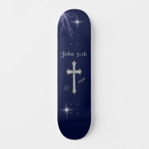 Skateboard Jean 3:16 verset de la Bible