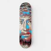 Skateboard Jésus Christ Thorn Couronne Passion Art Abstrait (Recto)