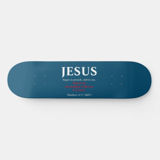 Skateboard Jésus Commença À Prêcher. Matthieu 4:17 (Horz)