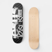 Skateboard Jésus ; Gris Noir & Foncé (Recto)