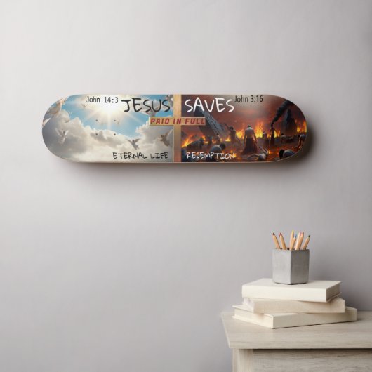 Skateboard Jésus Sauve (Art mural (Horz))