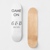 Skateboard Jeu ajouter nom du couple mariage lieu ville g (Recto)