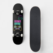 Skateboard Jeu vidéo du cool Neon. (Recto)