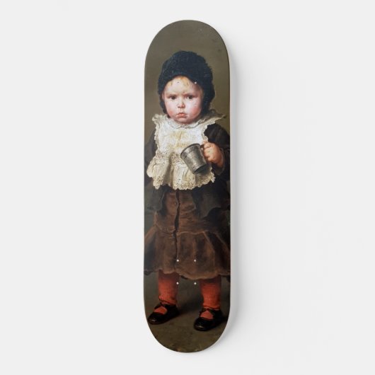 Skateboard Jeune fille avec une coupe vide (Ludwig Knaus) (Recto)