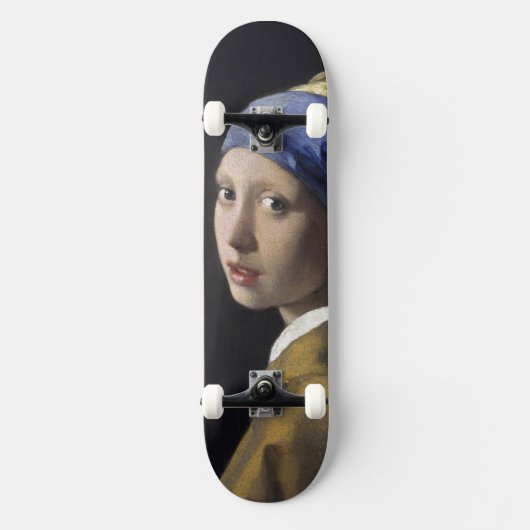 Skateboard Jeune fille avec une perle à oreille Johannes Verm (Recto)