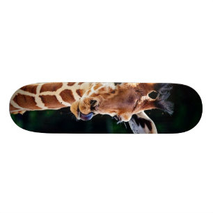 Skateboard jeune girafe douce