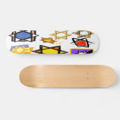 SKATEBOARD JEWISH STARS PRO DECK - JUDAIC GIFTS - HANOUKKA (Horz)