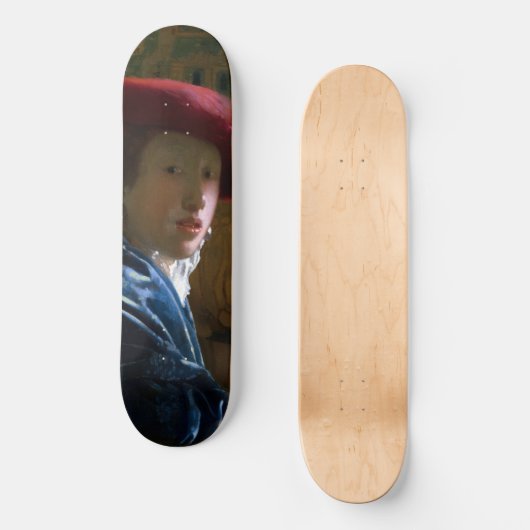 Skateboard Johannes Vermeer - Fille avec un Casquette rouge (Recto)