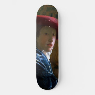 Skateboard Johannes Vermeer - Fille avec un Casquette rouge