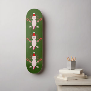 Skateboard Joli Axolotl de Noël
