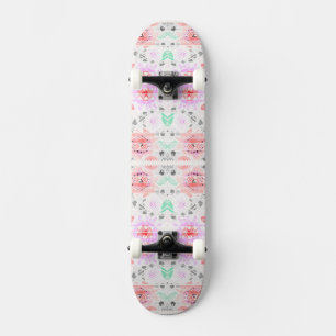 Skateboard Joli aztéque floral pastel coloré