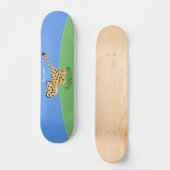 Skateboard Joli bébé guépard en cours de dessin animé illustr (Recto)