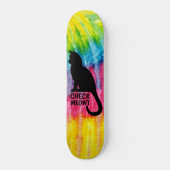 Skateboard Joli Black Check Meowboard pont (Devant)