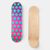 Skateboard Joli bleu vert turquoise turquoise tortues motif (Recto)