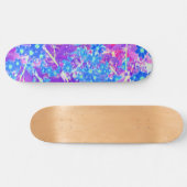Skateboard Joli bleu violet et vert citron (Horz)