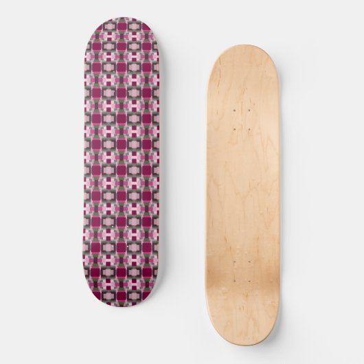 Skateboard Joli Bloc De Couleurs Rose Et Vert (Recto)