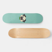 Skateboard Joli chien Carlin avec Papillon (Horz)