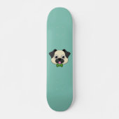 Skateboard Joli chien Carlin avec Papillon (Devant)