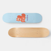Skateboard Joli dessin animé d'écureuil roux (Horz)