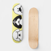 Skateboard Joli Dessin Cartoon Chien Jouant Conception Animau (Recto)