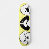 Skateboard Joli Dessin Cartoon Chien Jouant Conception Animau (Devant)