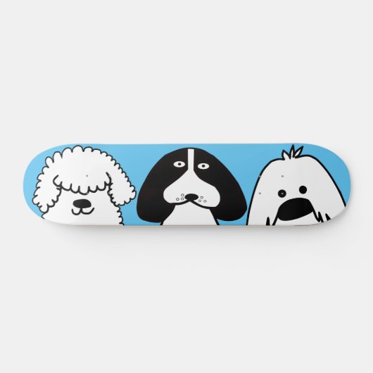 Skateboard Joli Dessin Cartoon Chien Jouant Conception Animau (Horz)
