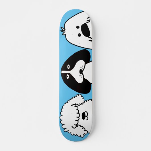 Skateboard Joli Dessin Cartoon Chien Jouant Conception Animau (Devant)