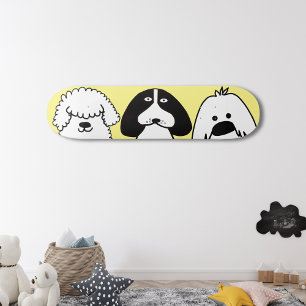 Skateboard Joli Dessin Cartoon Chien Jouant Conception Animau