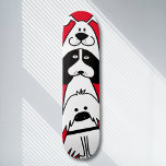 Skateboard Joli dessin de chien de dessin minimaliste pour an<br><div class="desc">Ajoutez une personnalité ludique à votre installation de skate avec cette adorable plate-forme de skate-board à thème chien! Doté de trois chiens empilés dans un design audacieux en noir et blanc contre un arrière - plan brillant, ce tableau est parfait pour les amoureux de les chiens, les toiletteurs et les...</div>