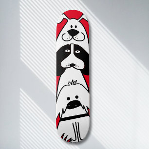 Skateboard Joli dessin de chien de dessin minimaliste pour an