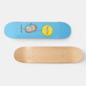 Skateboard Joli hérisson et motif de dessin animé de ballon (Horz)