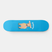 Skateboard Joli joli maillot de vache et dessin de fleurs (Horz)