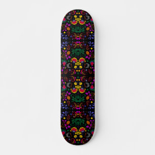 Skateboard Joli motif floral coloré