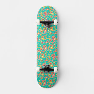Skateboard Joli motif paisley vintage coloré