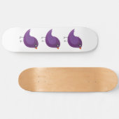 Skateboard joli oiseau violet (Horz)