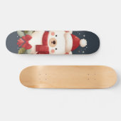 Skateboard Joli ours de Noël/d'hiver en couronne (Horz)