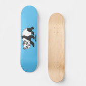 Skateboard Joli ours de panda joyeux avec dessin animé sur le (Recto)