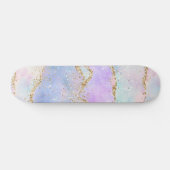 Skateboard Joli Pastel Agate | Aquarelle de la veine Parties (Horz)